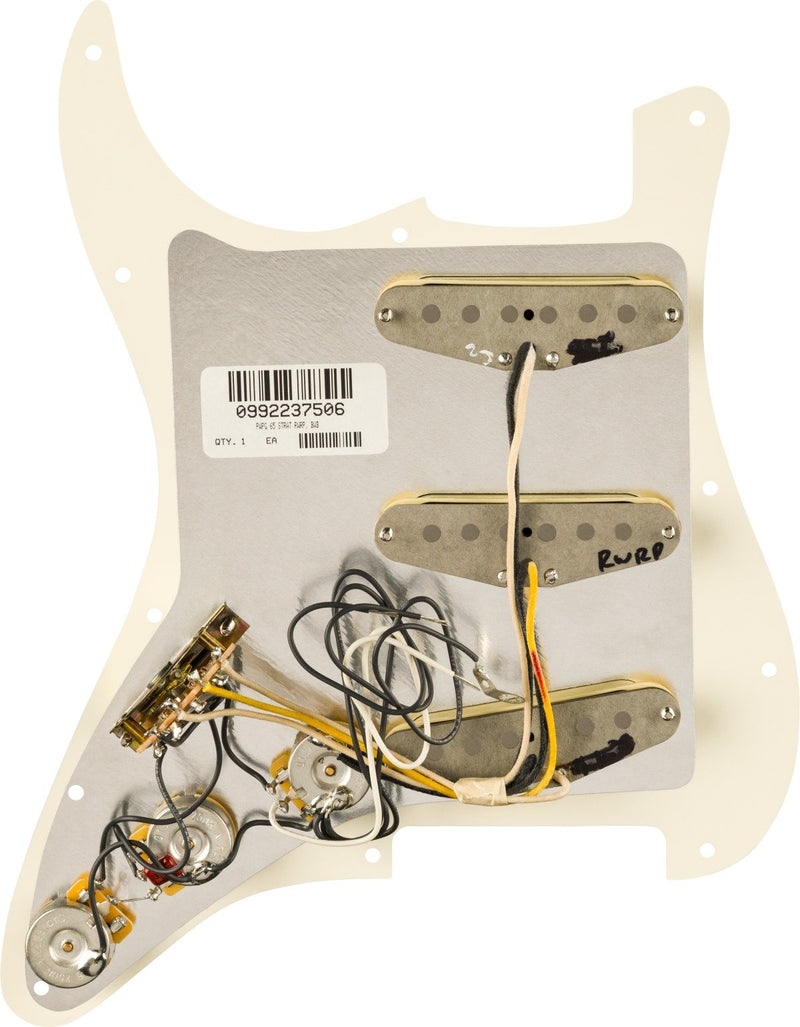 Fender Pure Vintage '65 Prewired Strat Pickguard - Parchment