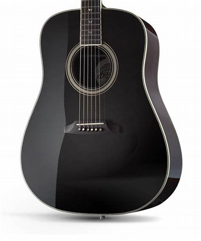 Baum Leaper Stage Acoustic Electric Guitar Pure Black w Hard Shell Case