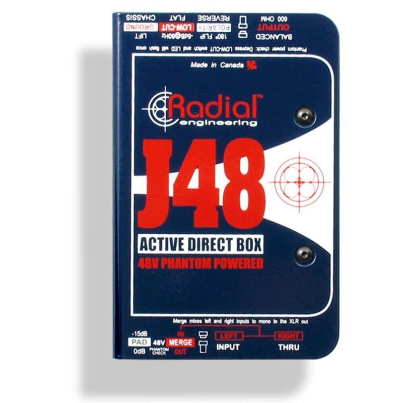 Radial J48 Phantom Powered Active Direct Box (Open Box)