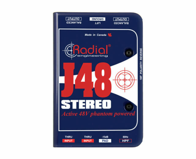 Radial J48 Stereo 2-channel Active Instrument Direct Box