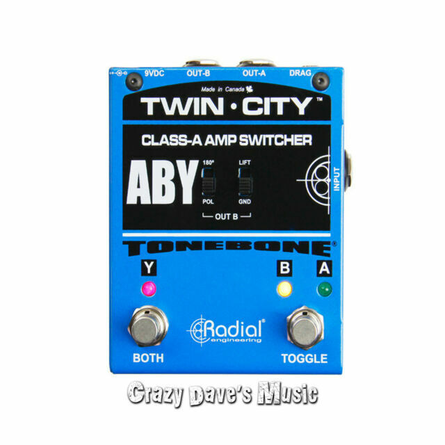 Radial Twin City Bones ABY Amp Switcher Pedal A B Y (Open Box)