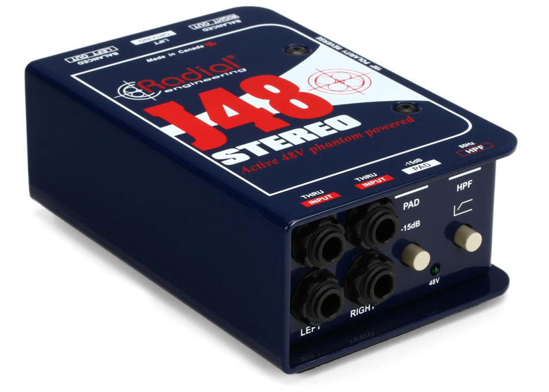 Radial J48 Stereo 2-channel Active Instrument Direct Box